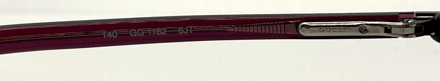 Gucci GG1182 6JT Burgundy Vintage Optical Frames – Deadstock – Made in Italy