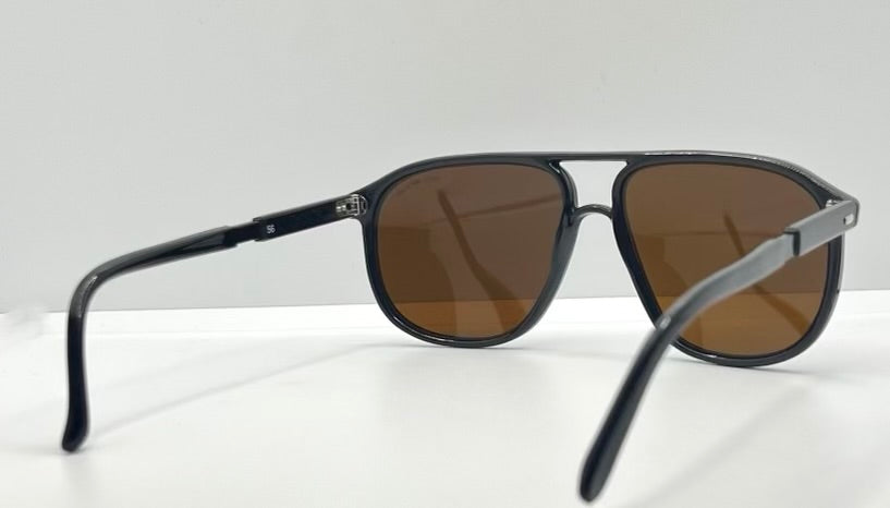 Bolle IREX 100 377 Vintage Sunglasses France-Glass Brown Lenses-Deadstock-56mm