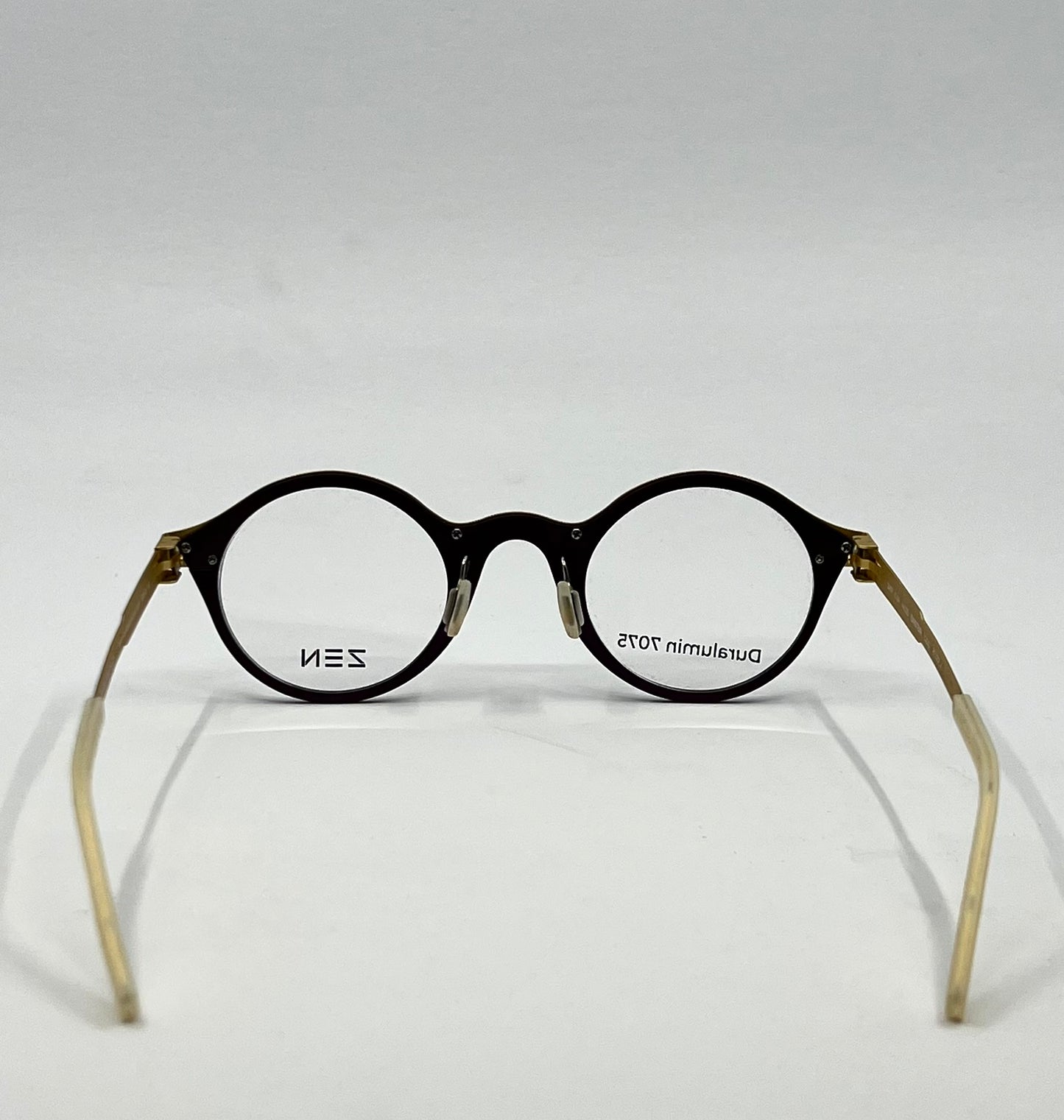 Zen Barcelona Einstein Z457 C.04 44-25 Round Optical Glasses Duralumin 7075 NIB