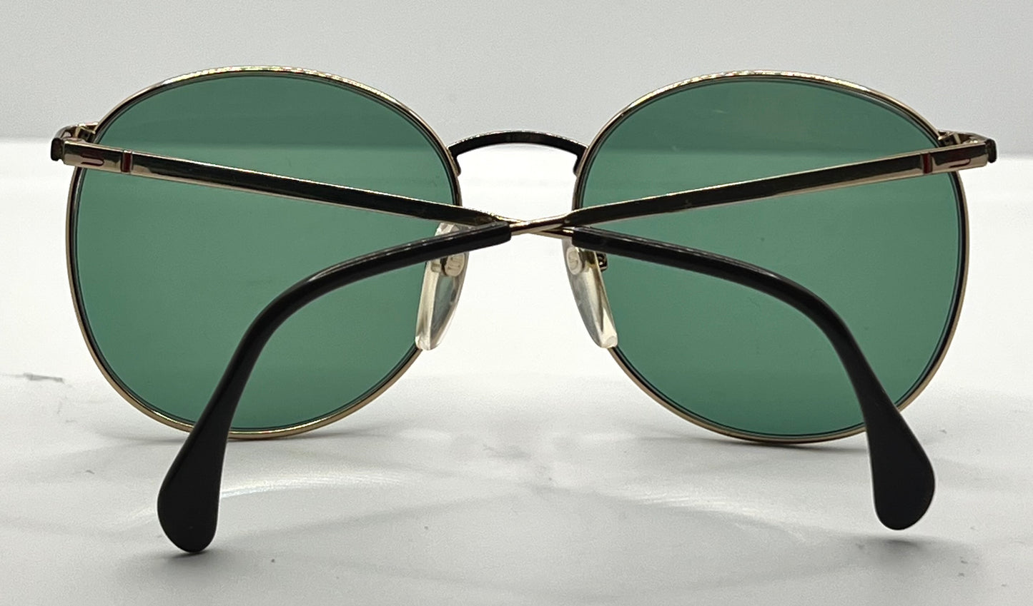 Silhouette M6039 VINTAGE Sunglasses-Gold/Red w/New Green Custom Lenses-54mm