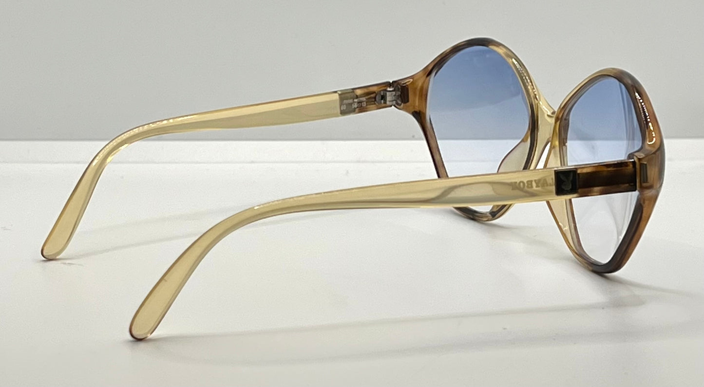 Playboy 4548 80 Vintage Sunglasses w/New Sky Blue Gradient Custom Day/Night Tinted Lenses-56mm