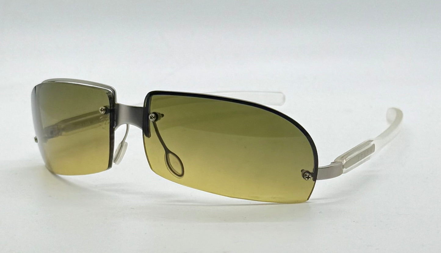 Prada SPR 72A Vintage Shield Sunglasses-Gradient Lenses-Y2K-Italy-Deadstock/New