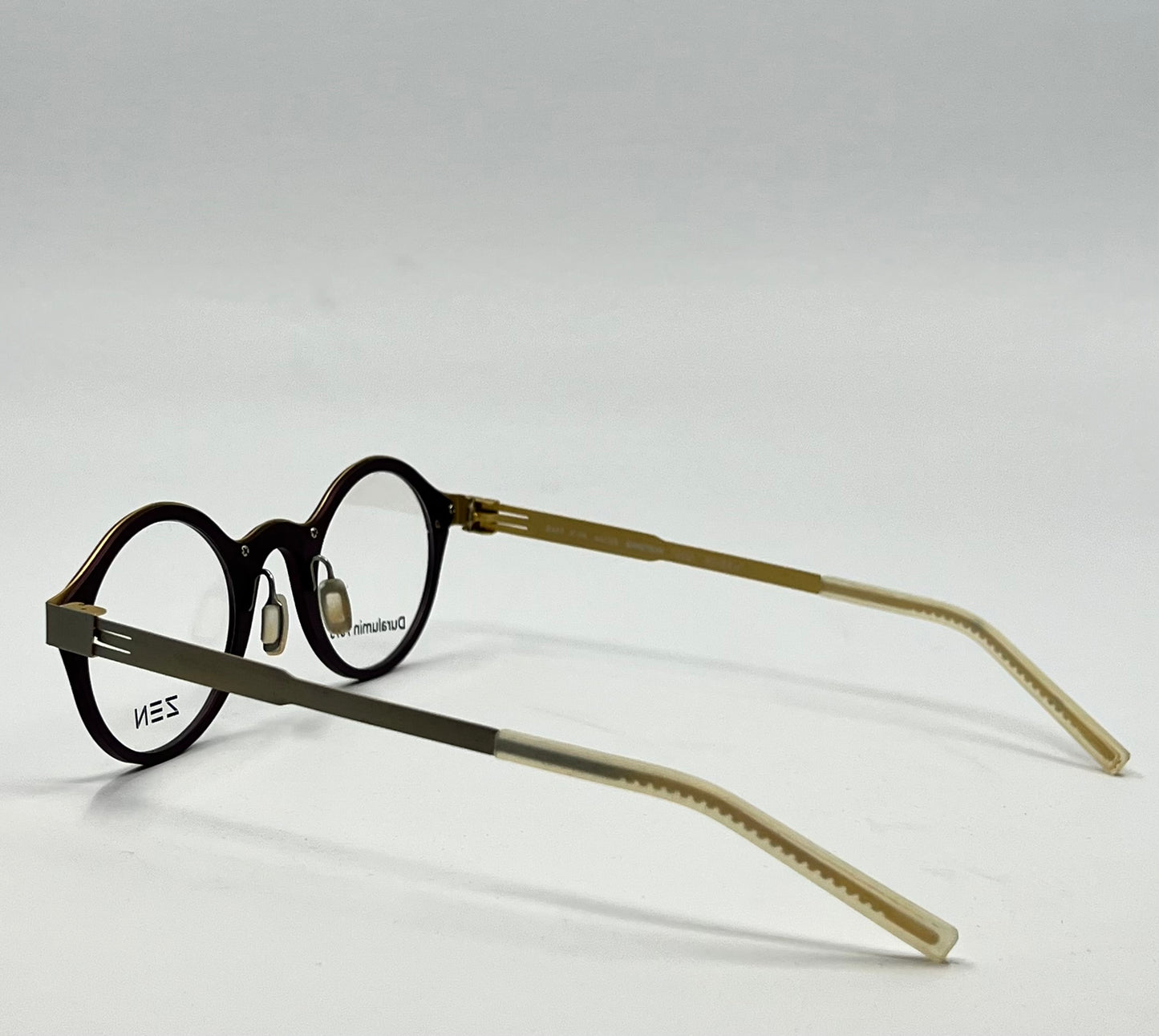 Zen Barcelona Einstein Z457 C.04 44-25 Round Optical Glasses Duralumin 7075 NIB