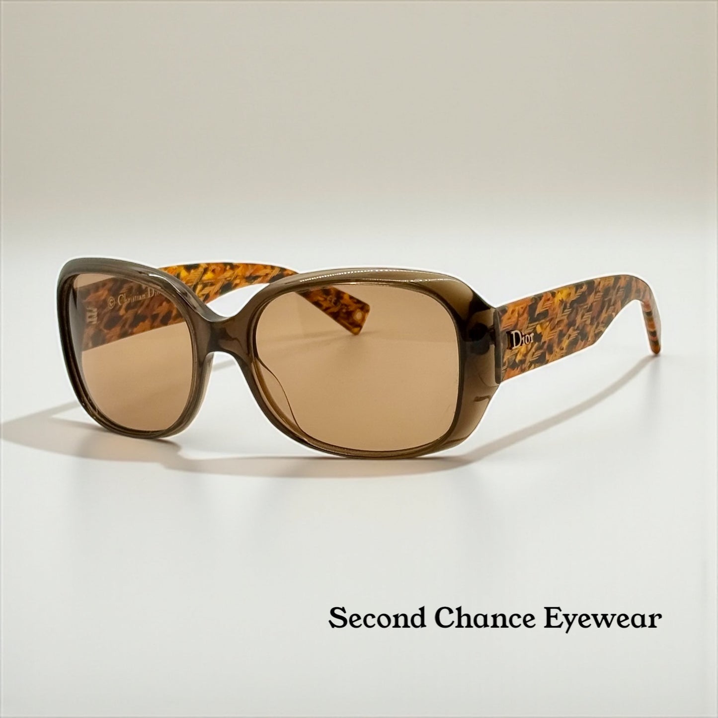 Christian Dior Flannelle 5 Vintage Sunglasses w/New Solid Brown Custom Tinted Lenses-Germany-56mm