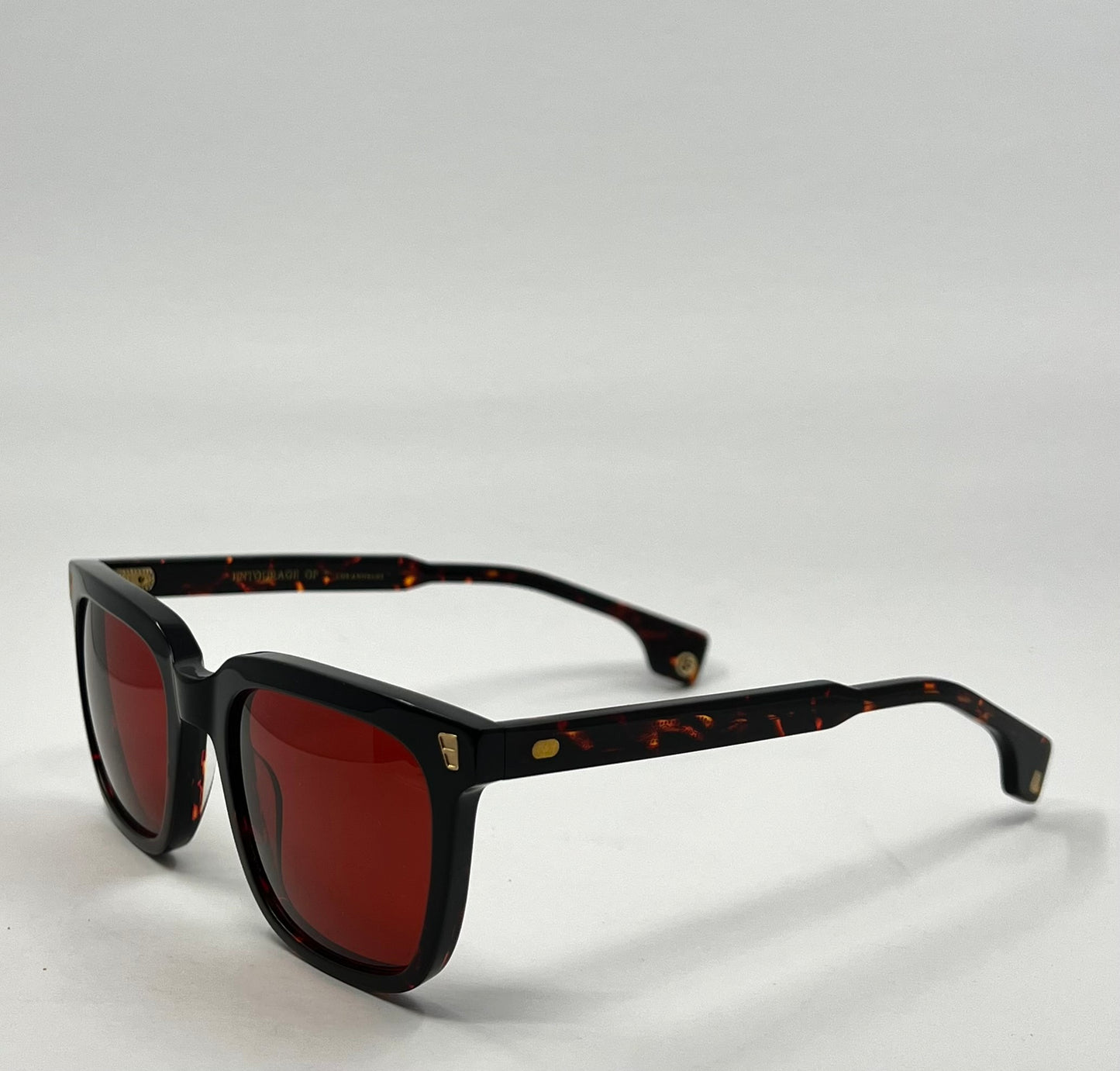 Entourage of 7 Harrison Sunglasses w/New Solid RedTinted aCustom Lenses– Full Kit-New/Unworn