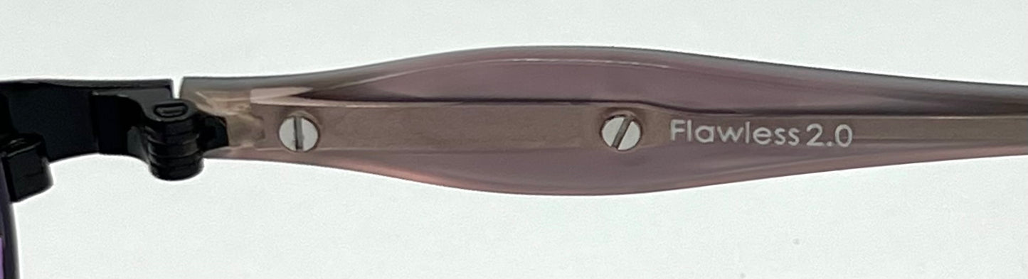 Oakley Flawless 2.0 Brushed Chrome Vintage Sunglasses w/New Solid Purple Custom Tinted Lenses