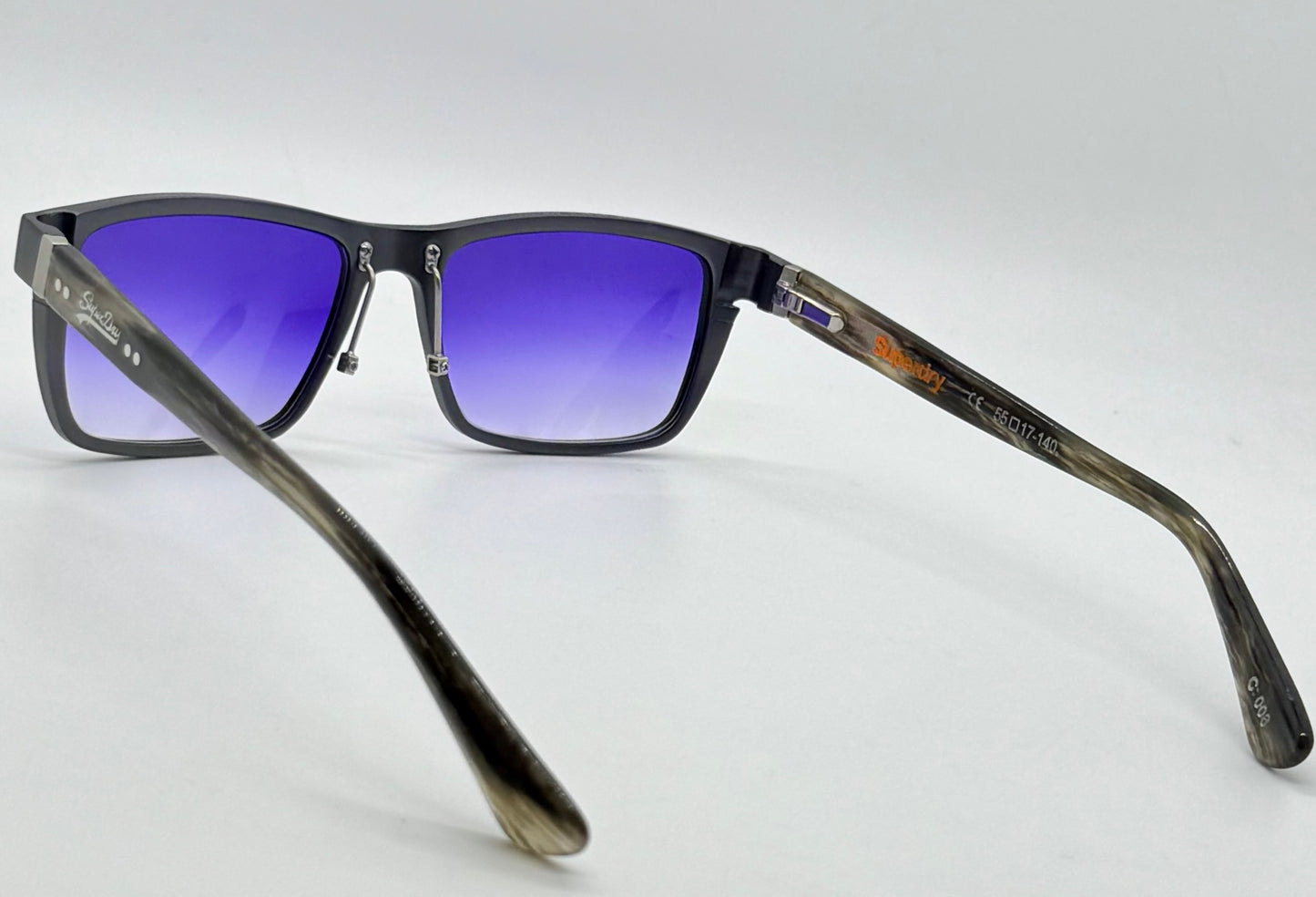 SUPERDRY x FOUNDRY JAPAN COLLAB w/New Purple Gradient Custom Lenses-SPRING HINGES-Unworn