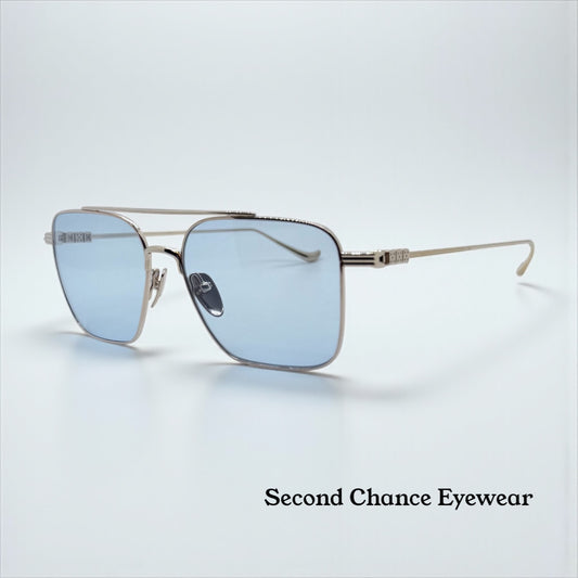 Chrome Hearts AM Gold Plated – Solid Light Blue Lenses – Deadstock Full Kit