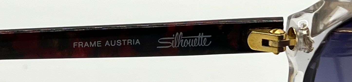 Silhouette M1298 Vintage Cat Eye Sunglasses w/New Custom Gradient Lenses-57mm-Austria/Unworn
