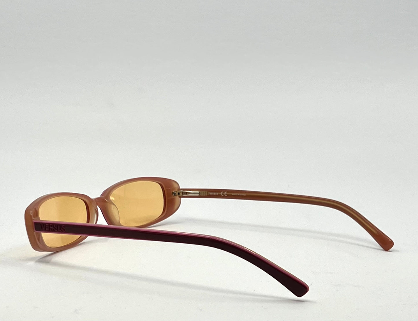 Versus by Versace VR8029 469 Vintage Sunglasses w/New Solid Amber Custom Tinted Lenses-Deadstock