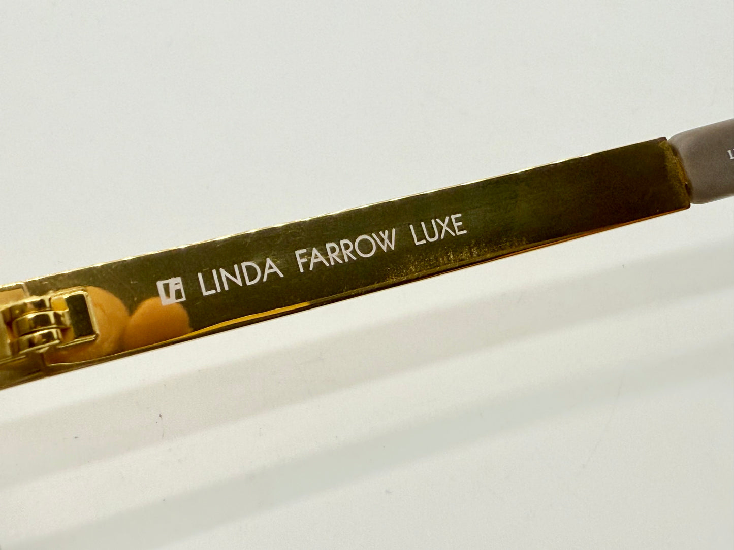 Linda Farrow Luxe LFL/1/6 Grey Gold Oversized Sunglasses Japan Deadstock Kit