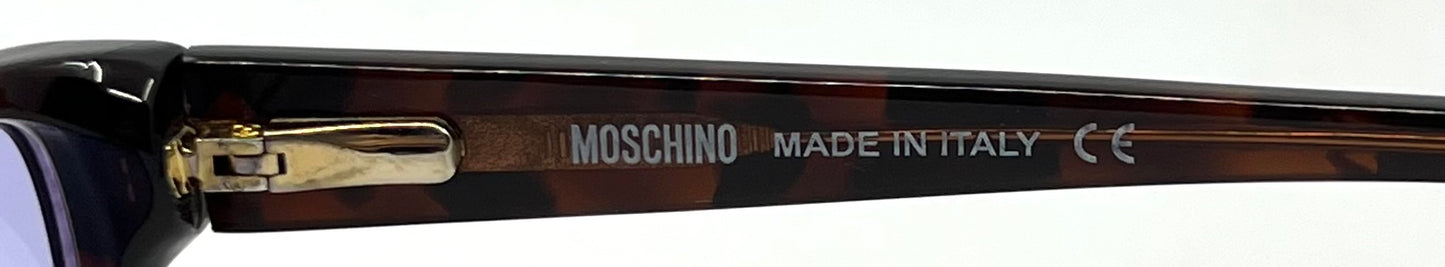 Moschino MO096-04 Vintage Sunglasses w/New Solid Purple Custom Tinted Lenses-Full Kit-Italy