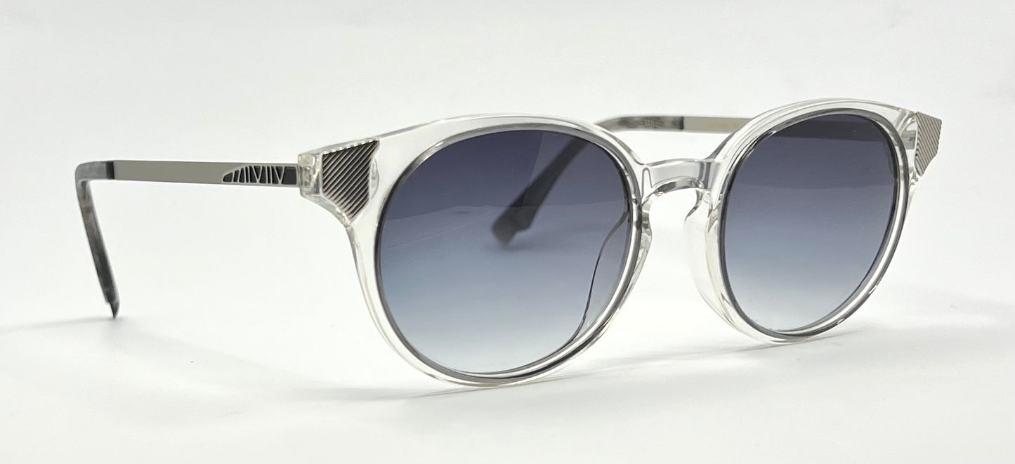 Early Coco and Breezy 10001 Clear & Metal Round Gradient Sunglasses-NOS/UNWORN