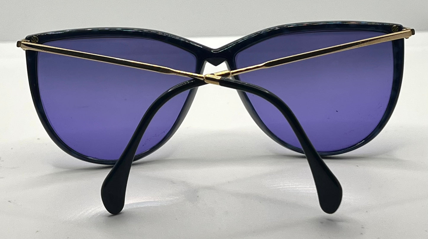 Silhouette M 1703 SPX Cat Eye Vintage Sunglasses w/New Solid Purple Custom Lenses-58mm-Austria