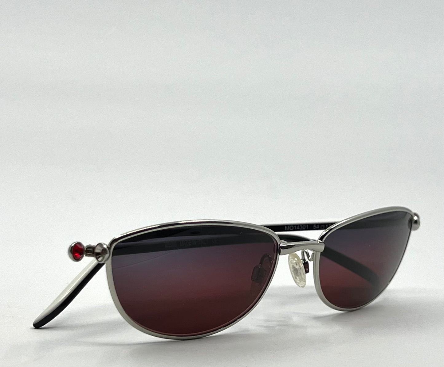 Moschino MO14301 Vintage Sunglasses w/New Solid Plum Tinted Custom Lenses-Italy