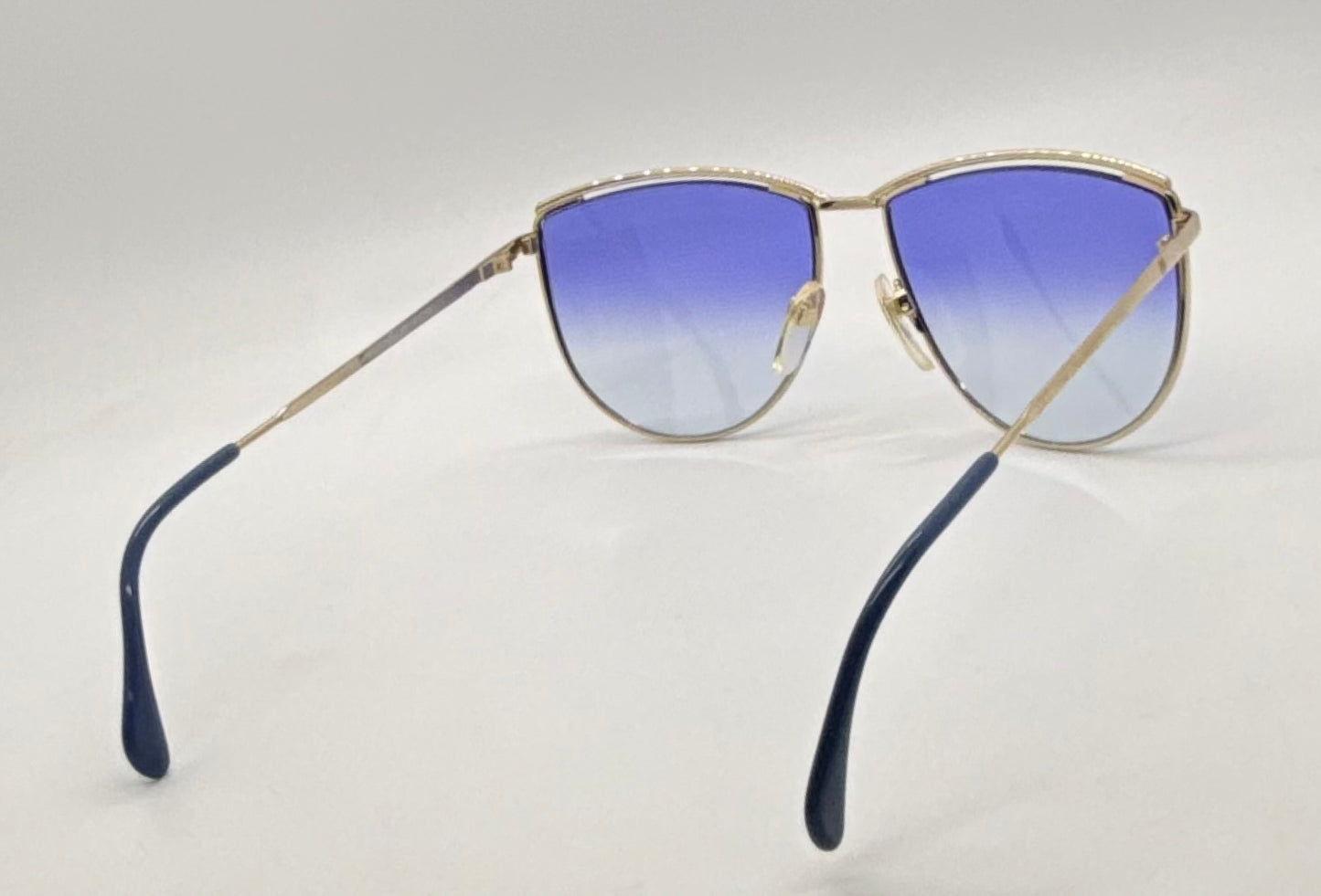 Silhouette V6050 M6078 Vintage Sunglasses w/New Blue Gradient Custom Lenses–59mm-Austria