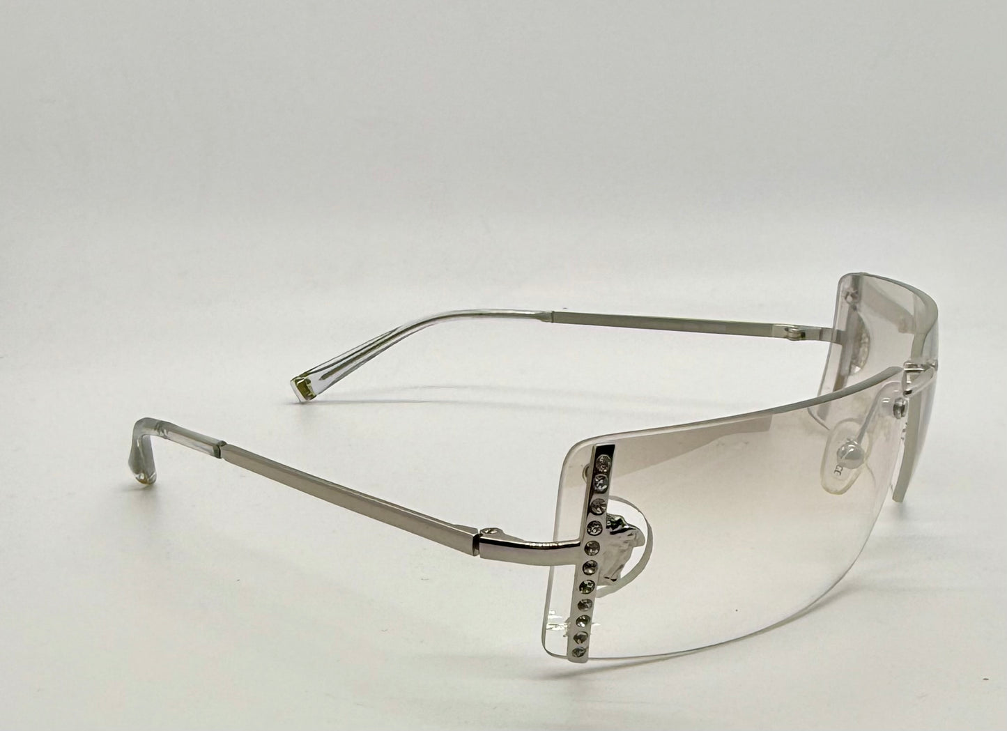 Versace N29/H 030/539 VINTAGE Rimless Shield Sunglasses-Deadstock/Collectible -UNWORN-Italy