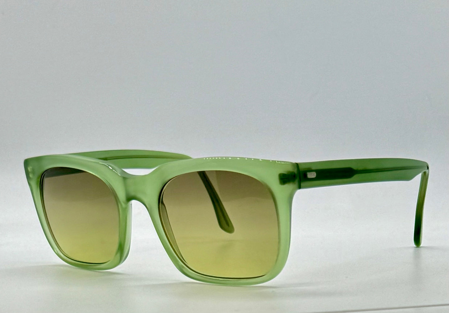 Cutler and Gross M:0974 Green Vintage Sunglasses w/New Olive–Citrus Gradient Custom Lenses-50mm
