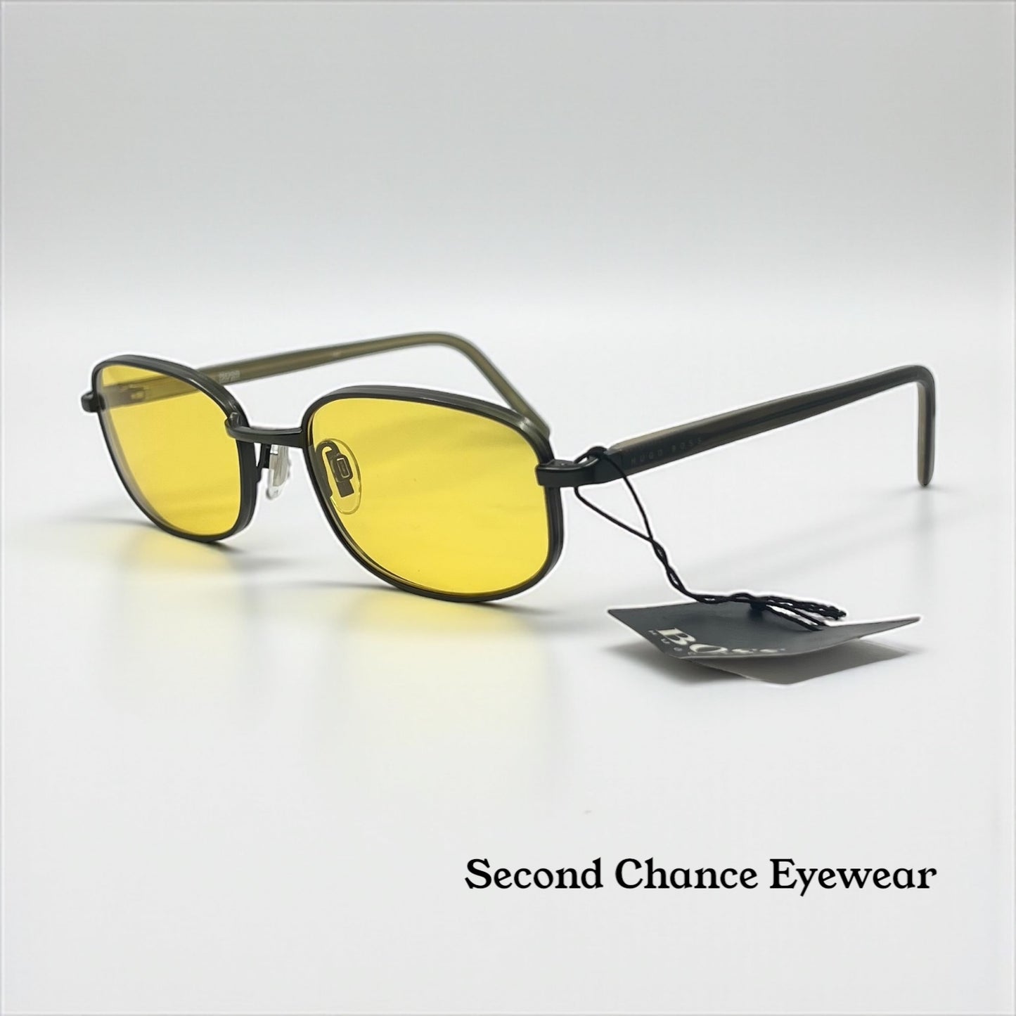 Hugo Boss HB5736 GN Y2K Y2K Vintage Sunglasses – Original Yellow Lenses-Deadstock/Unworn