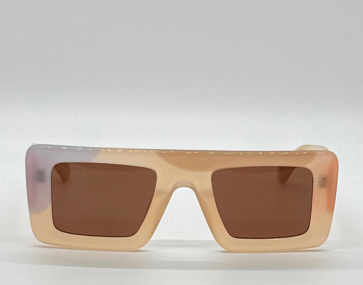 Off-White OERI069 Beige/Orange Sunglasses-50mm-New/Unworn-Full Kit –Italy