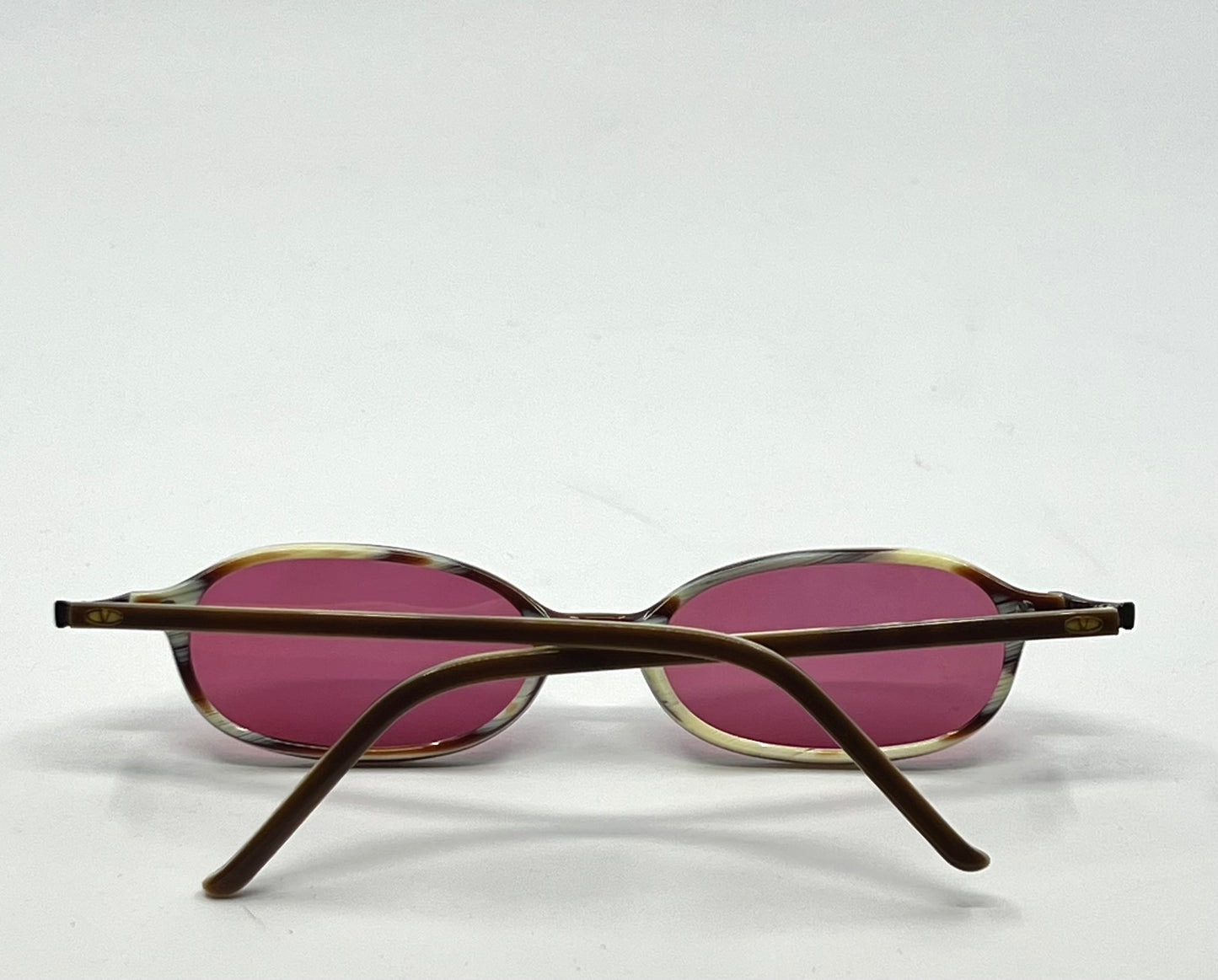 Valentino Vintage Sunglasses w/New Solid Pink Custom Tinted Lenses-Italy-Unworn
