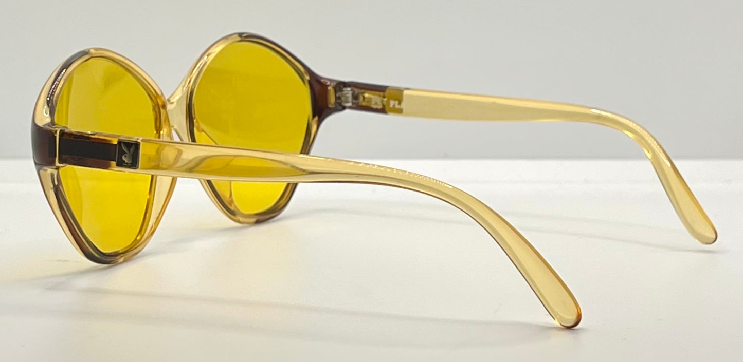 Playboy 4548 10 Vintage Sunglasses w/New Yellow Day/Night Custom Tinted Lenses-Unworn-54mm
