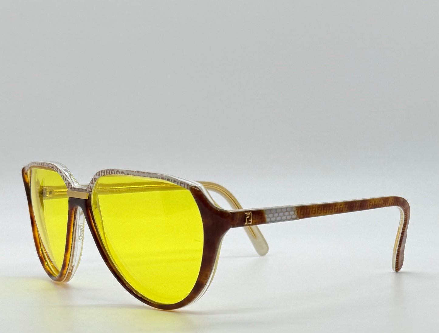 Fendi by Lozza FV48 Vintage Sunglasses w/New, Custom Yellow Day/Night Tint Lenses