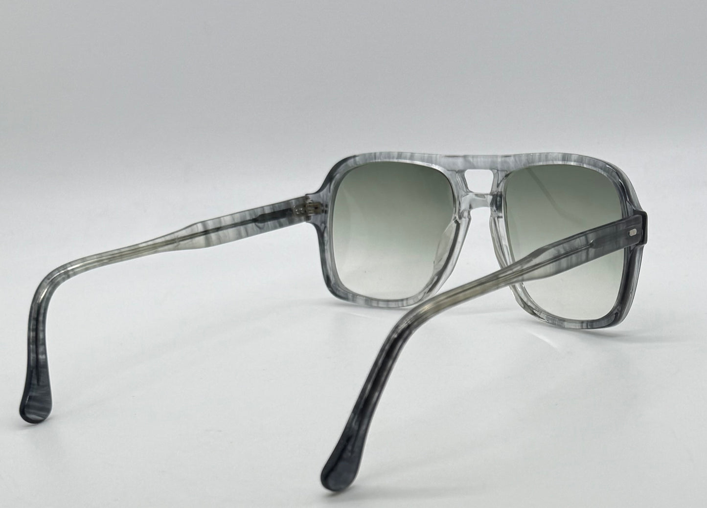 SRO 140 Handmade USA Vintage Sunglasses w/ New, Custom Gradient Aquamarine Lenses