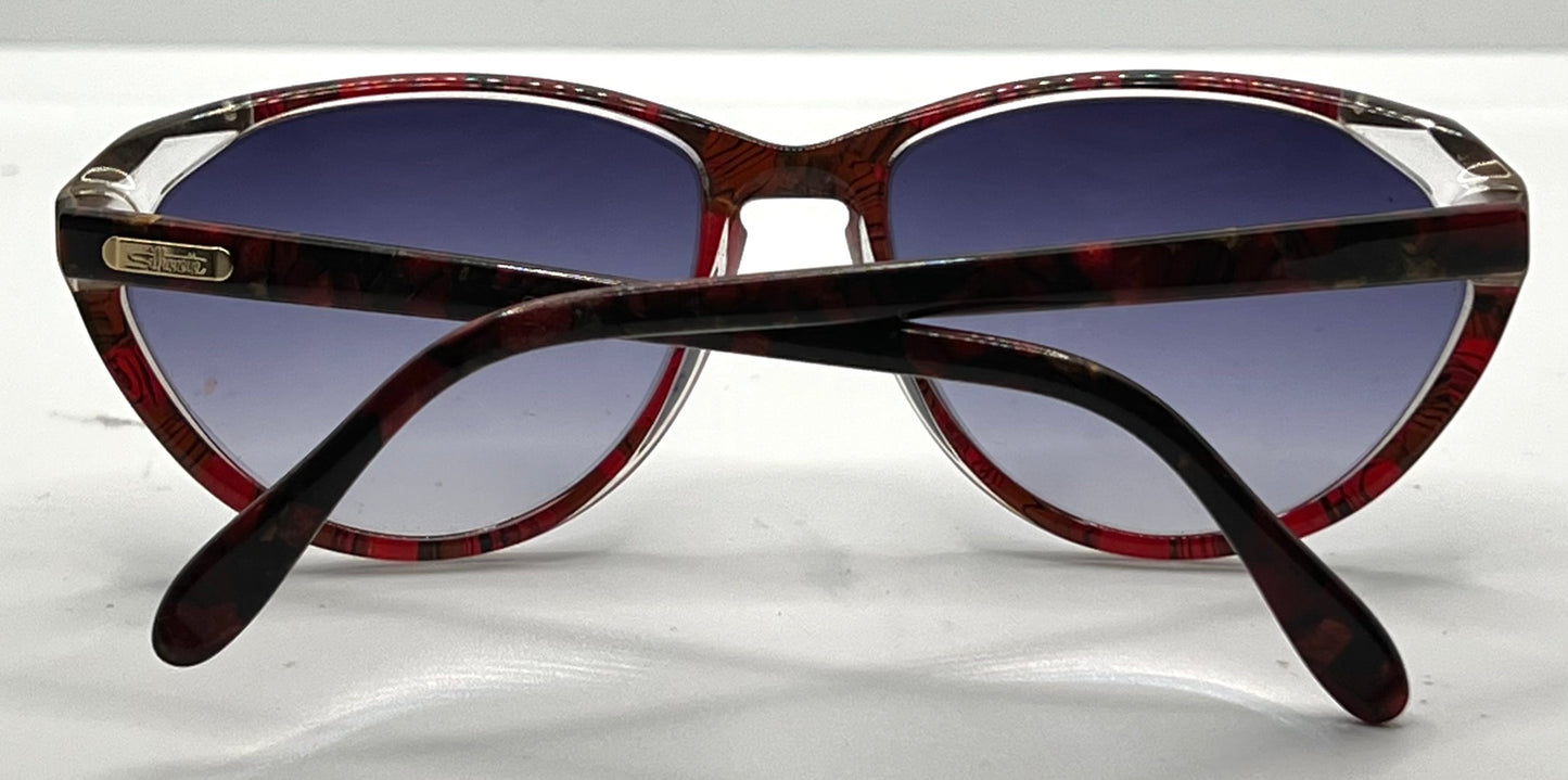 Silhouette M1298 Vintage Cat Eye Sunglasses w/New Custom Gradient Lenses-57mm-Austria/Unworn