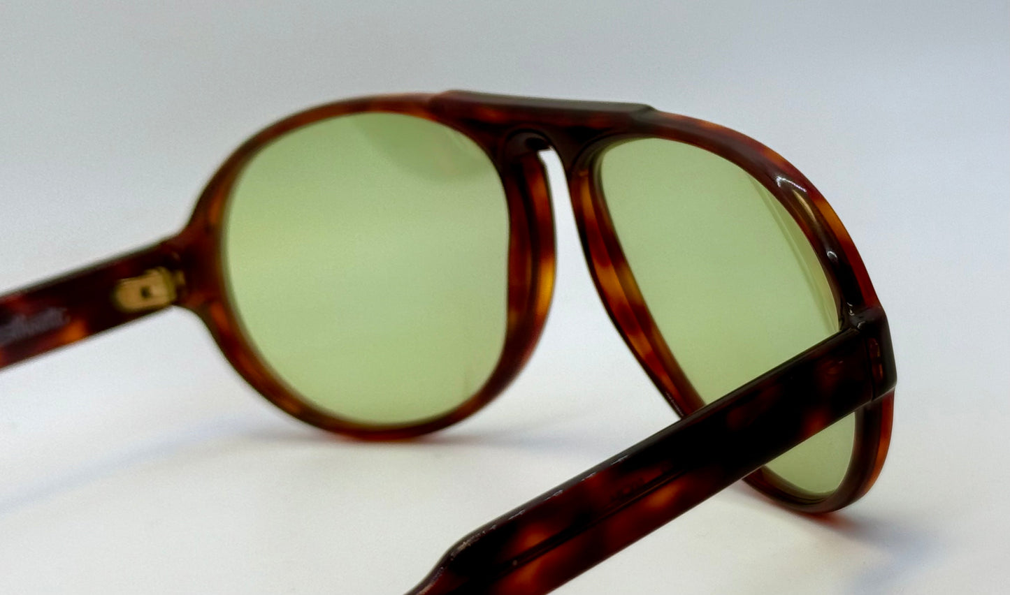 Vintage Silhouette M2095 Keyhole Aviator-Tortoise Acetate & Custom Olive Drift Lenses