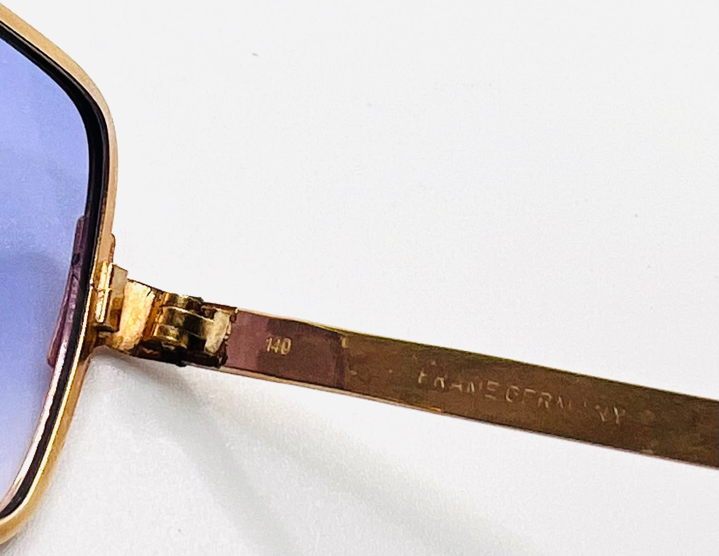 Meritad MOD.391T-Vintage Gold Frame w/New, Custom Aquaviolet Gradient Lenses-Deadstock-Germany