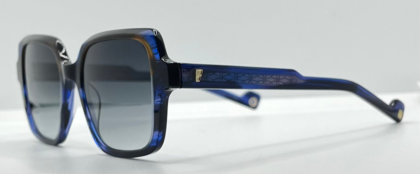 Entourage of 7 “Ravenna” Blue Havana Gradient 51mm Sunglasses-Made in Japan-New/Unworn -Full Kit