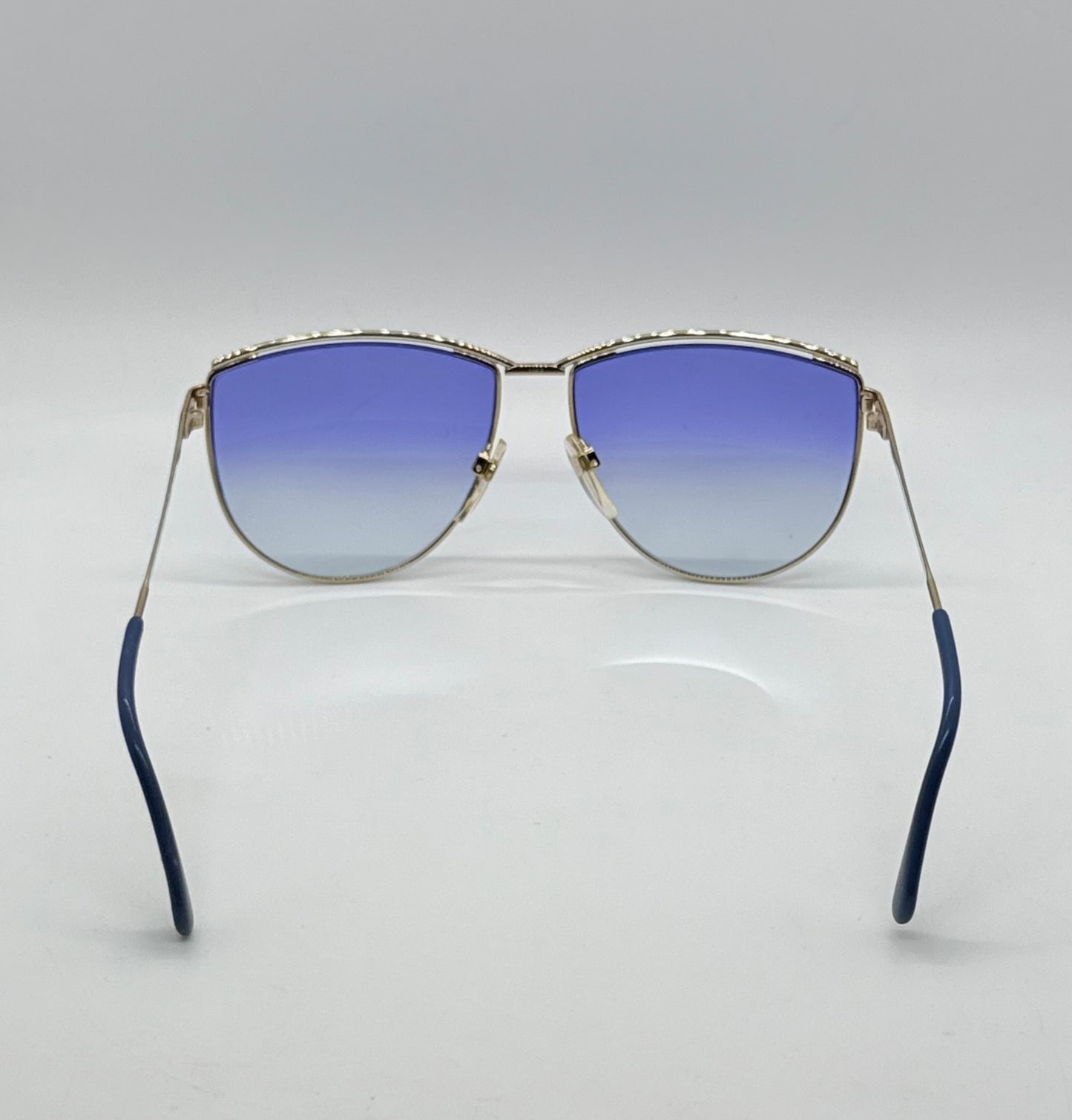 Silhouette V6050 M6078 Vintage Sunglasses w/New Blue Gradient Custom Lenses–59mm-Austria