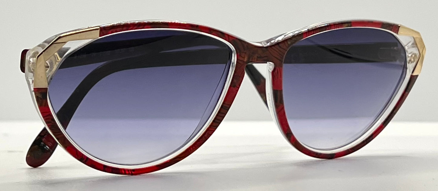 Silhouette M1298 Vintage Cat Eye Sunglasses w/New Custom Gradient Lenses-57mm-Austria/Unworn