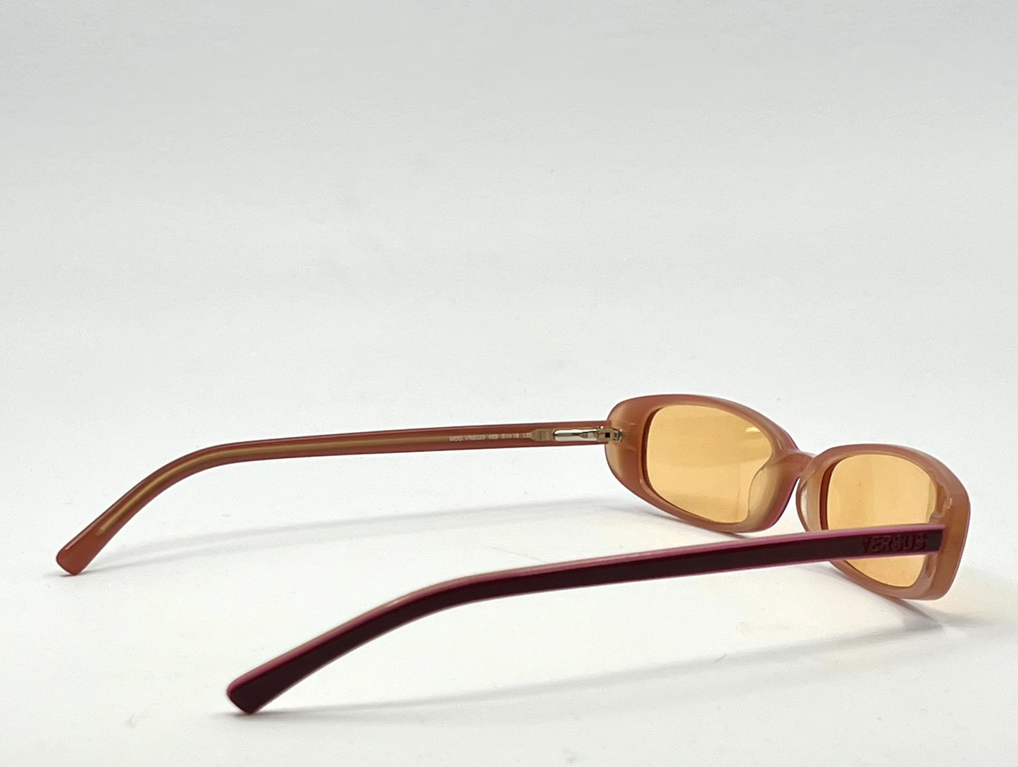 Versus by Versace VR8029 469 Vintage Sunglasses w/New Solid Amber Custom Tinted Lenses-Deadstock