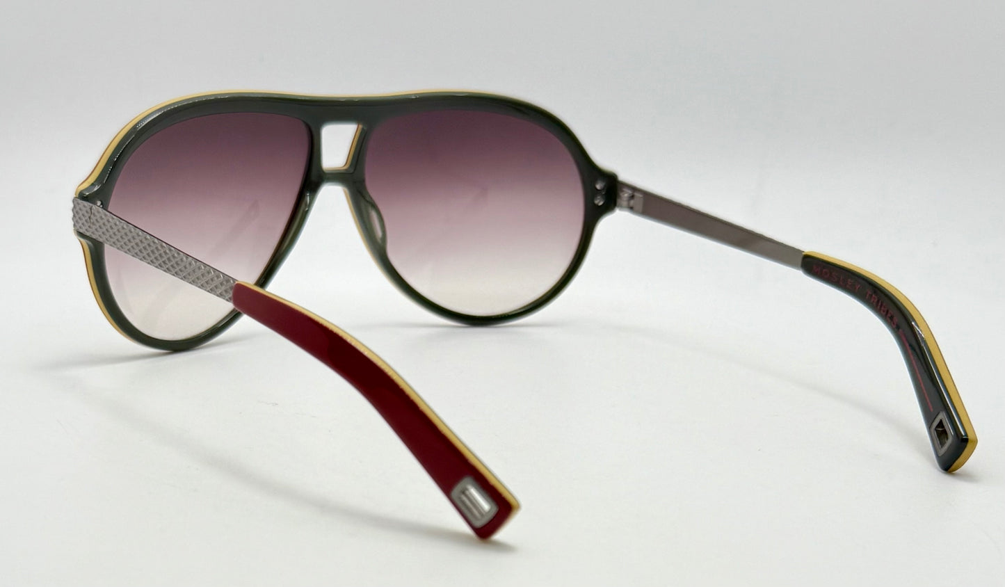 Mosley Tribes “HAYES”-MT6024-S 1144/13 Red Aviator Sunglasses– Full Kit-Discontinued