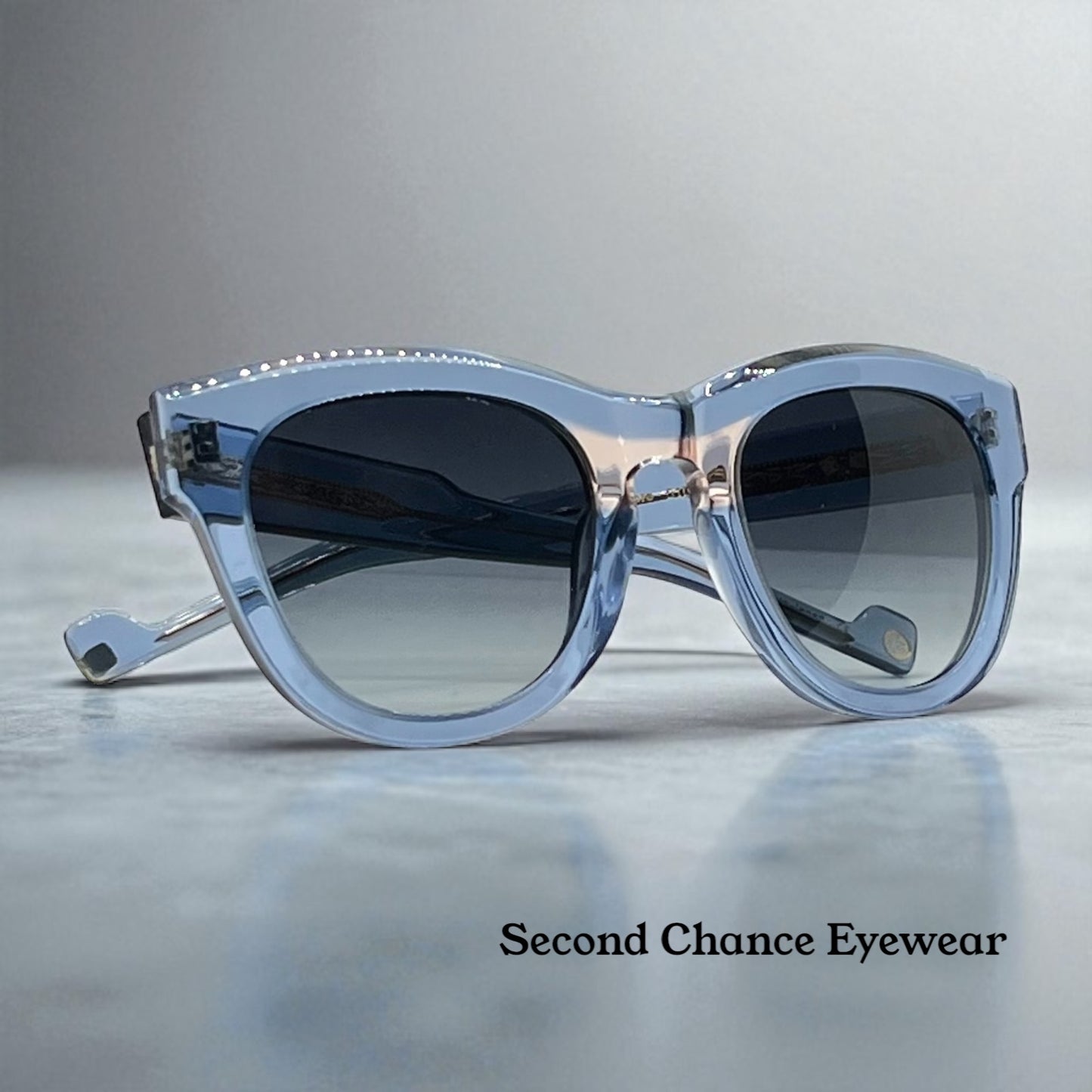 Entourage of 7 Sycamore-Ice Blue 51-24-142 Grey Gradient Sunglasses-New/Unworn