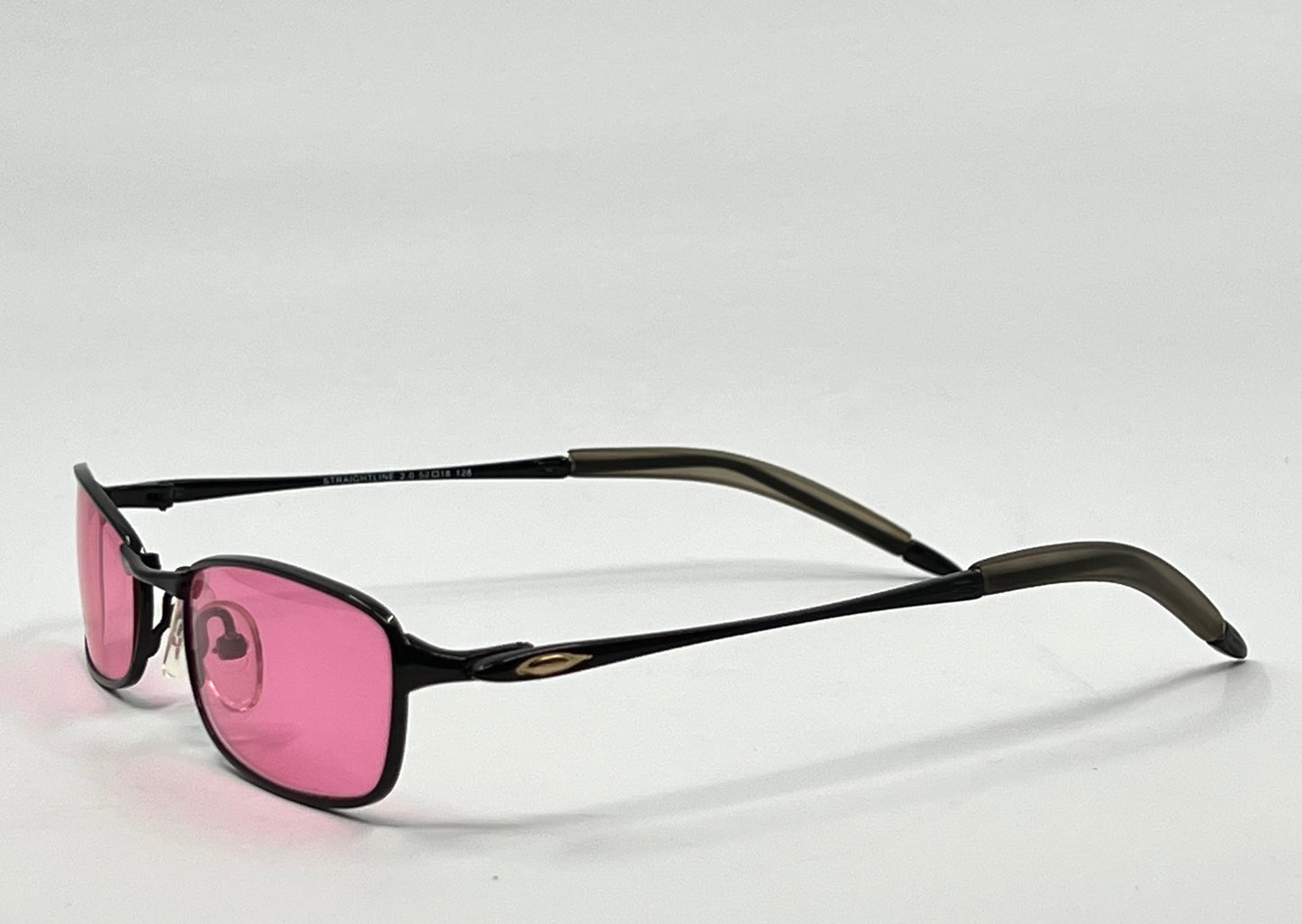 Oakley Straight Line 2.0 11-729 Vintage Sunglasses w/New Solid Pink Custom Tined Lenses-NOS/Unworn