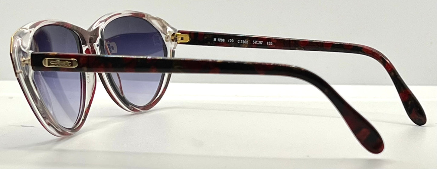 Silhouette M1298 Vintage Cat Eye Sunglasses w/New Custom Gradient Lenses-57mm-Austria/Unworn