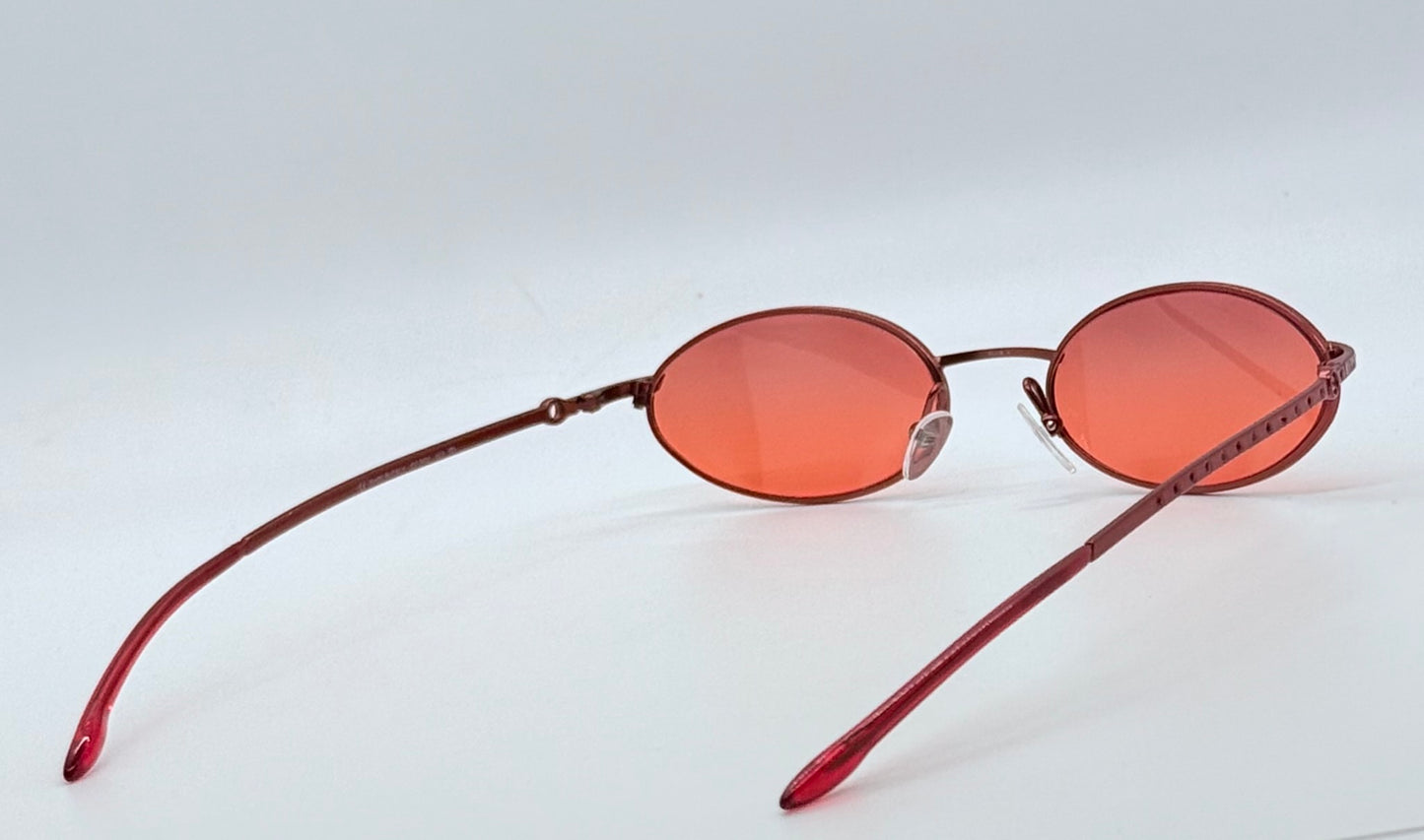 Christian Dior CD 3088 Red Metal Sunglasses w/New Red Tinted Custom Lenses