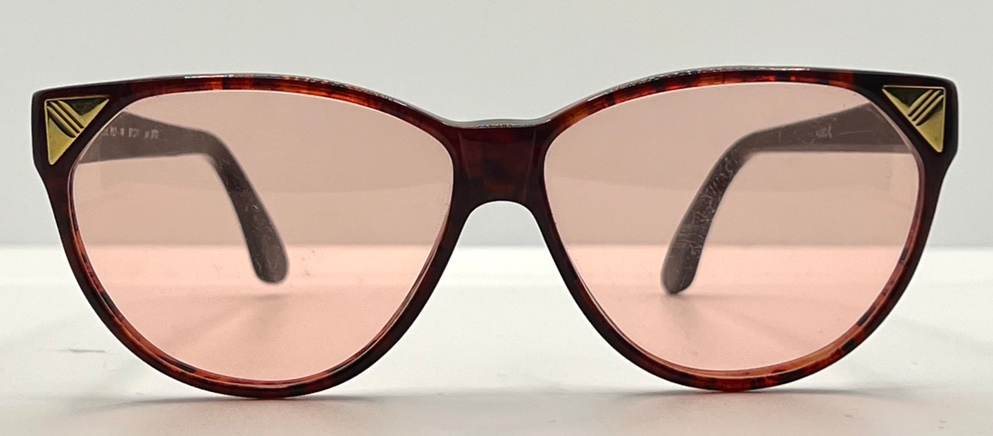 Galileo PLD-14 Vintage Sunglasses w/New, Pink Tint Custom Lenses-57mm-Italy-Unworn