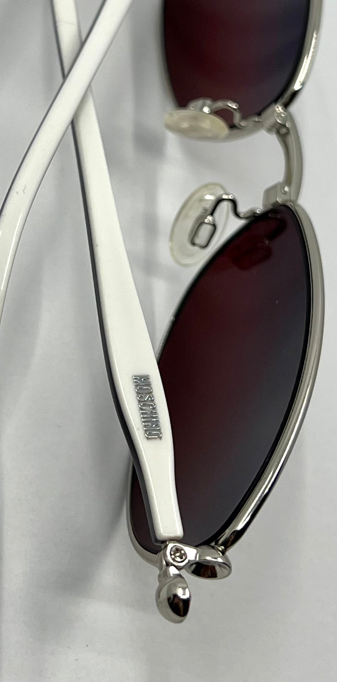 Moschino MO14301 Vintage Sunglasses w/New Solid Plum Tinted Custom Lenses-Italy