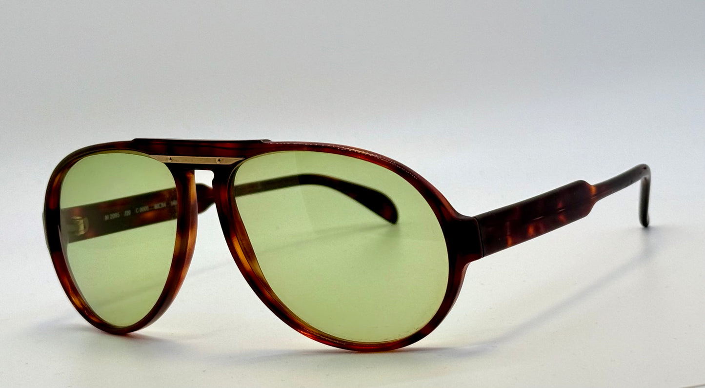Vintage Silhouette M2095 Keyhole Aviator-Tortoise Acetate & Custom Olive Drift Lenses