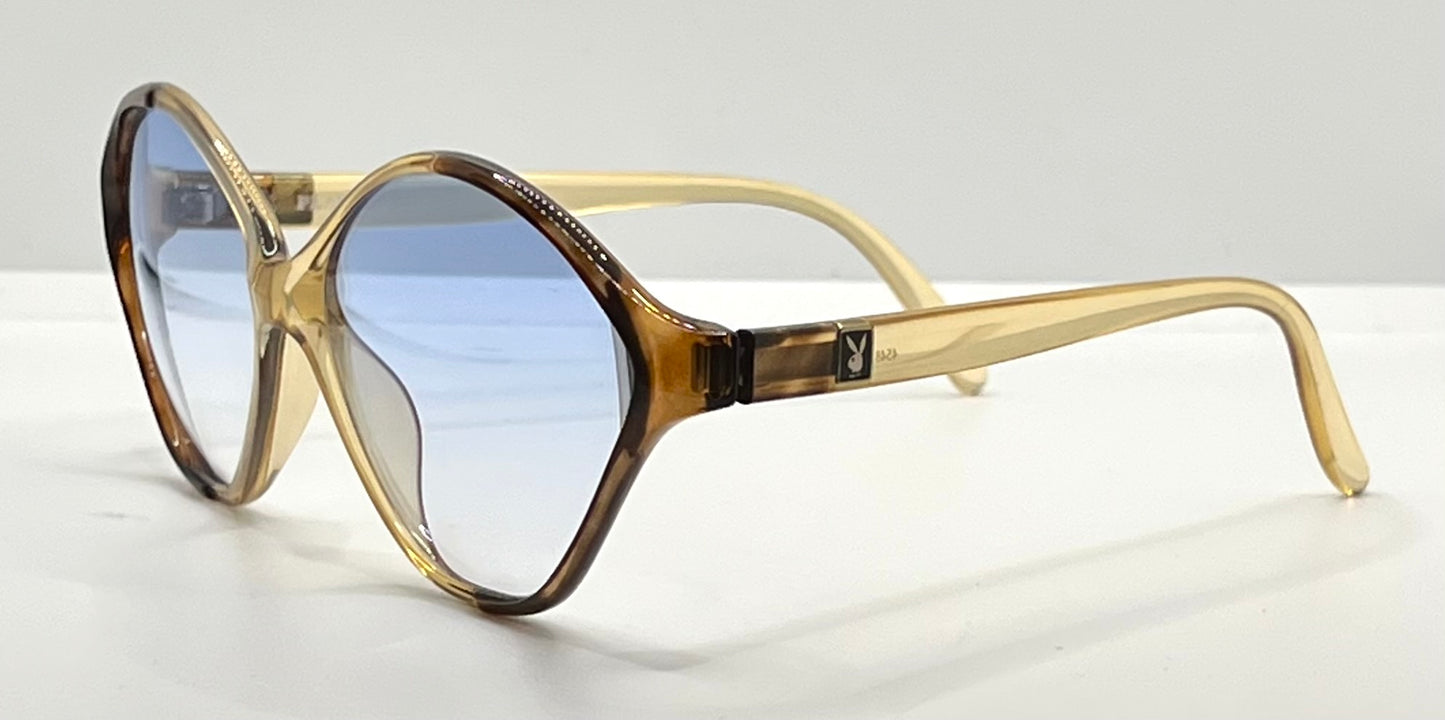 Playboy 4548 80 Vintage Sunglasses w/New Sky Blue Gradient Custom Day/Night Tinted Lenses-56mm