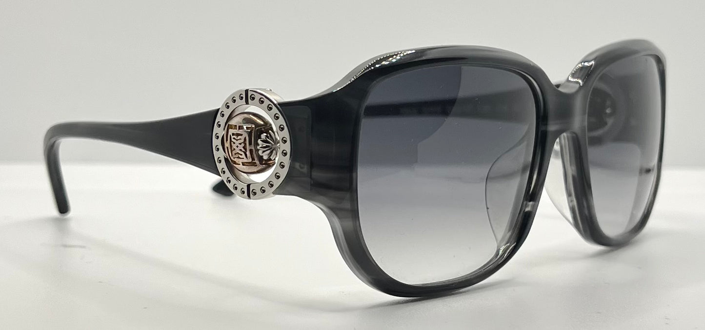 Sasura S202 Sunglasses Black 56-17 Spinner Temple Design Made in Italy NOS