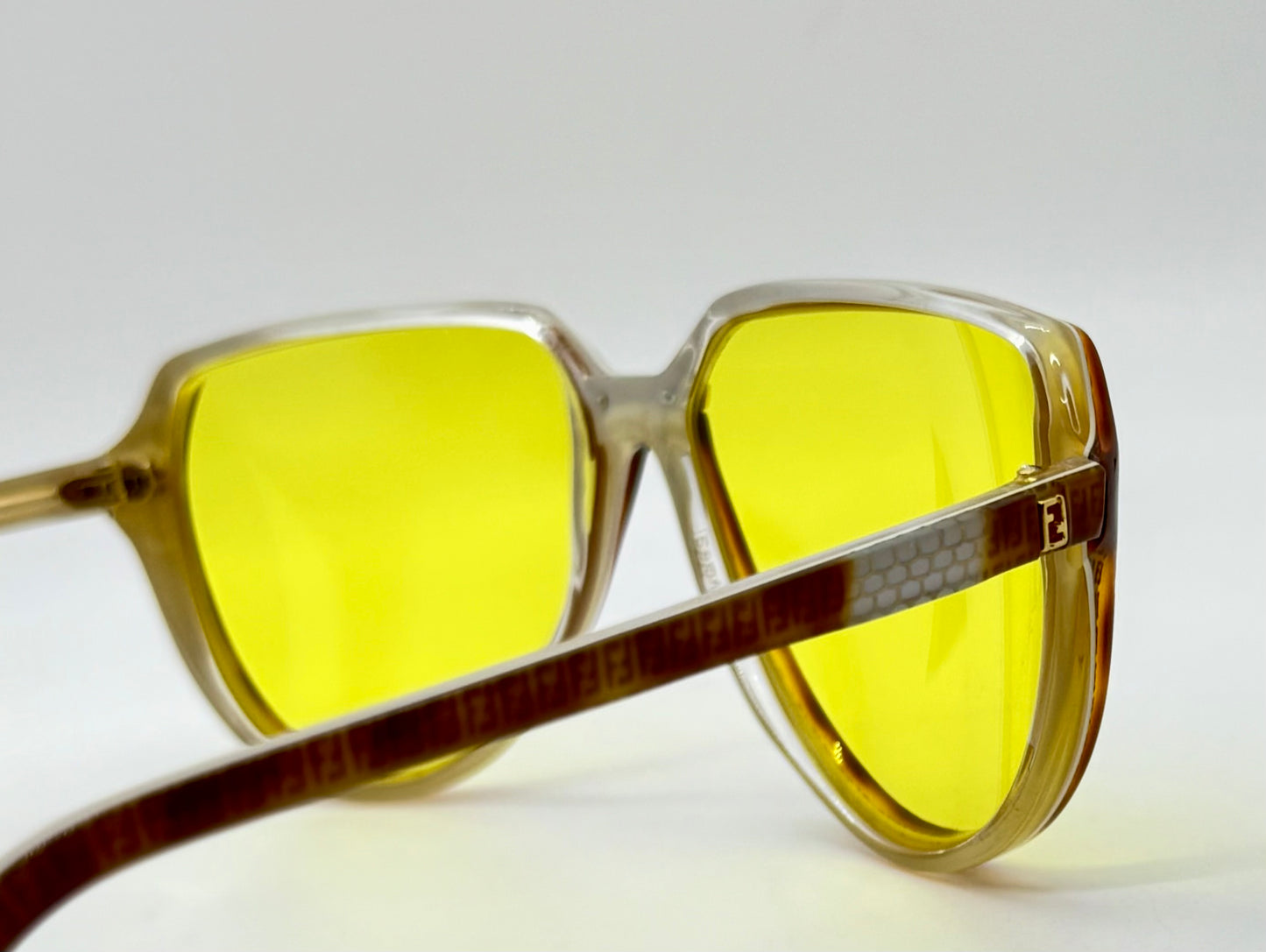 Fendi by Lozza FV48 Vintage Sunglasses w/New, Custom Yellow Day/Night Tint Lenses