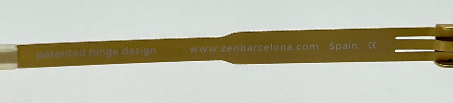 Zen Barcelona Einstein Z457 C.04 44-25 Round Optical Glasses Duralumin 7075 NIB