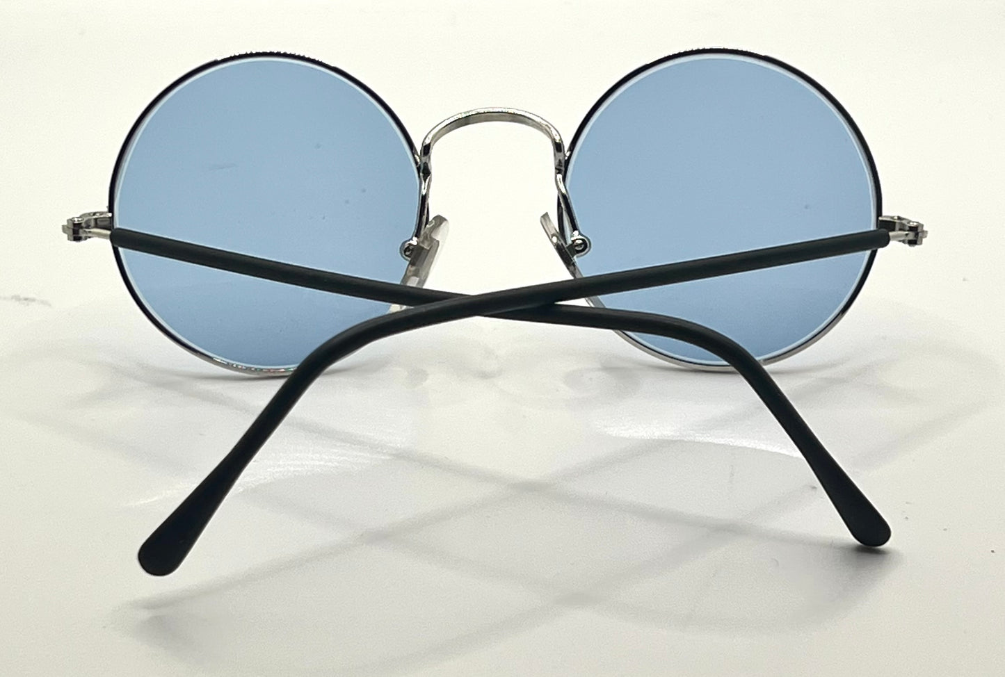 Armony- Olimpic 1 -Round Vintage Sunglasses w/New Sky Blue Custom Gradient Tinted Lenses