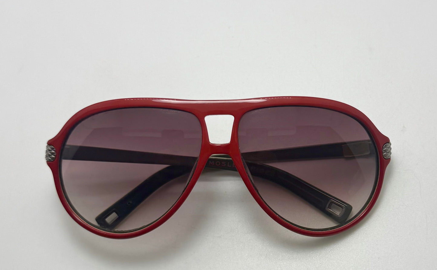 Mosley Tribes “HAYES”-MT6024-S 1144/13 Red Aviator Sunglasses– Full Kit-Discontinued
