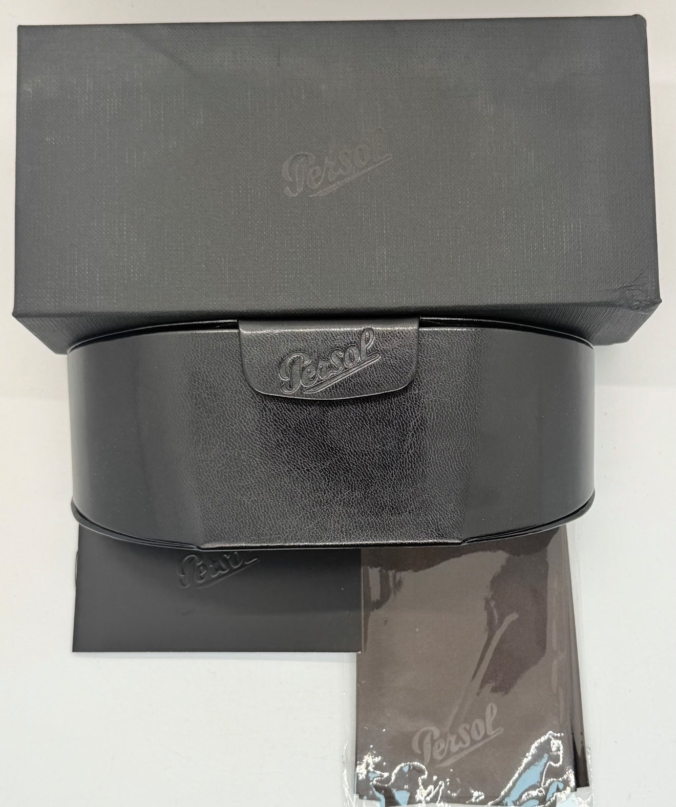 Persol 2256-S 594|58 Vintage Black Aviators W| Polarized Lenses-Deadstock